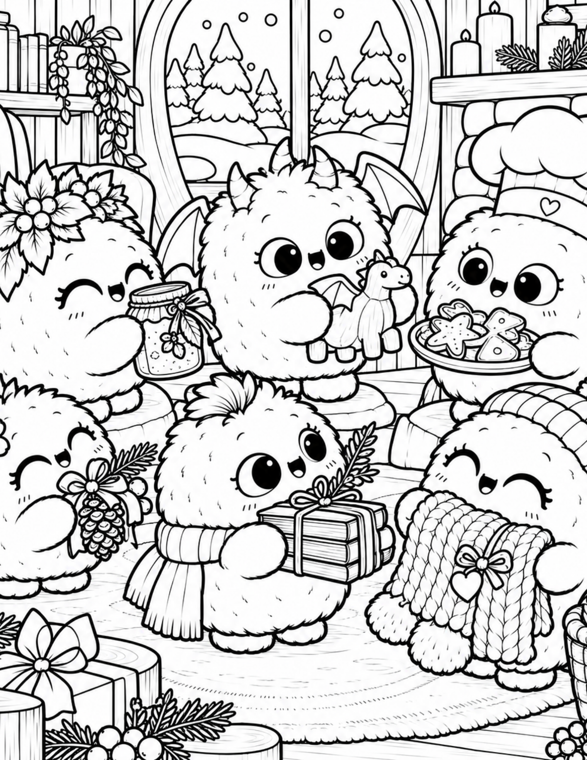 Les Ploomis découvrent la magie de l’hiver | Livre à colorier PDF